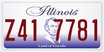 IL license plate Z417781
