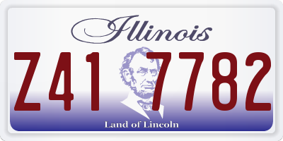 IL license plate Z417782