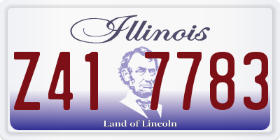 IL license plate Z417783
