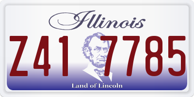 IL license plate Z417785