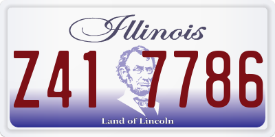 IL license plate Z417786