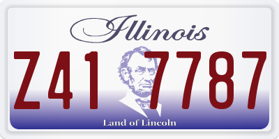 IL license plate Z417787