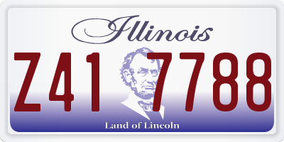 IL license plate Z417788