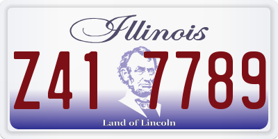 IL license plate Z417789