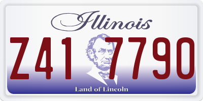 IL license plate Z417790