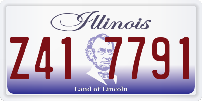IL license plate Z417791