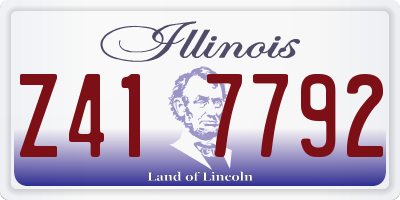 IL license plate Z417792