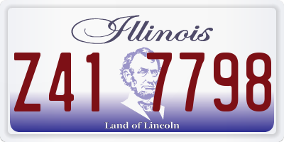 IL license plate Z417798