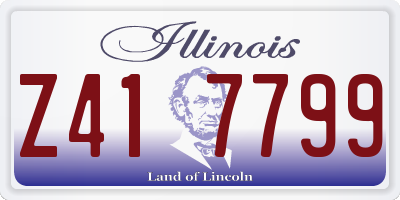 IL license plate Z417799