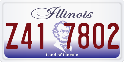 IL license plate Z417802