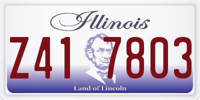 IL license plate Z417803