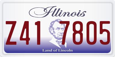 IL license plate Z417805