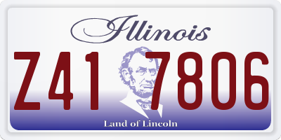 IL license plate Z417806