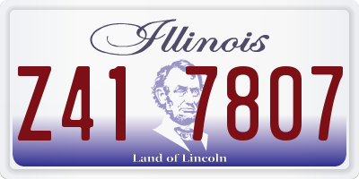 IL license plate Z417807