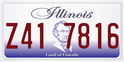 IL license plate Z417816