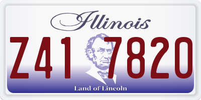 IL license plate Z417820