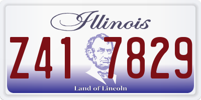 IL license plate Z417829