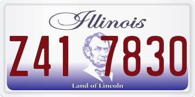 IL license plate Z417830