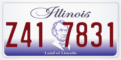 IL license plate Z417831