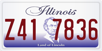 IL license plate Z417836