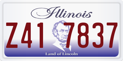 IL license plate Z417837