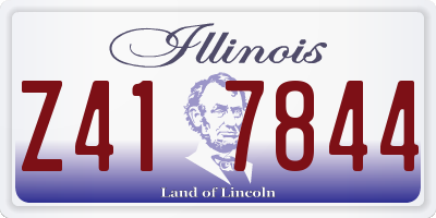 IL license plate Z417844