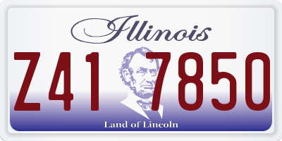 IL license plate Z417850