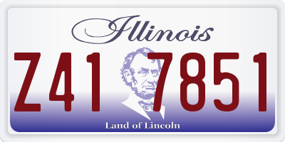 IL license plate Z417851