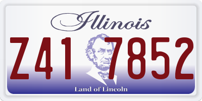 IL license plate Z417852