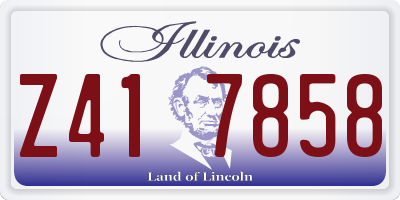 IL license plate Z417858