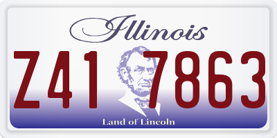 IL license plate Z417863