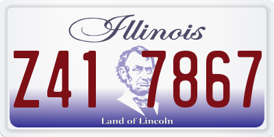 IL license plate Z417867