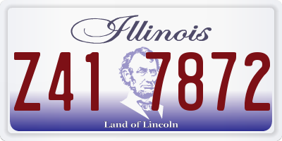 IL license plate Z417872