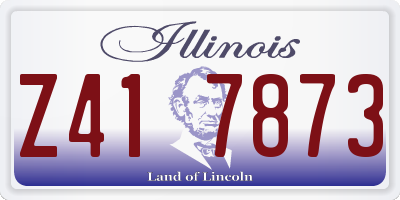 IL license plate Z417873