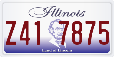 IL license plate Z417875