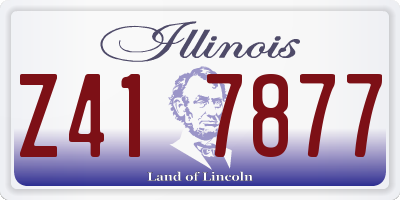IL license plate Z417877