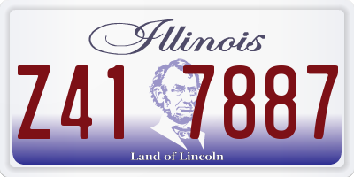 IL license plate Z417887