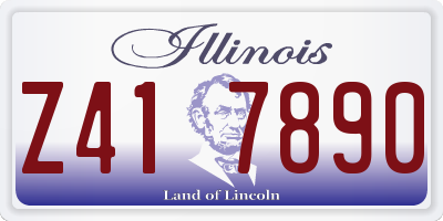 IL license plate Z417890
