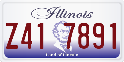 IL license plate Z417891