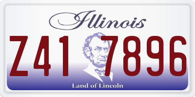 IL license plate Z417896