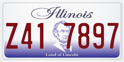 IL license plate Z417897