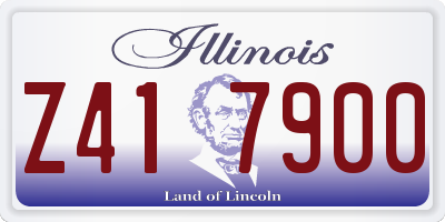 IL license plate Z417900