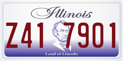 IL license plate Z417901