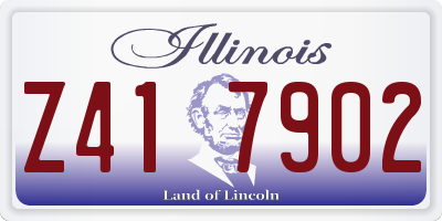 IL license plate Z417902