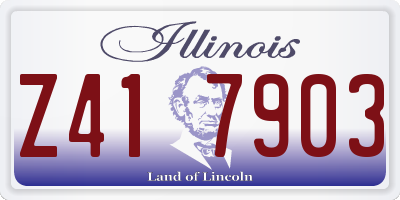 IL license plate Z417903