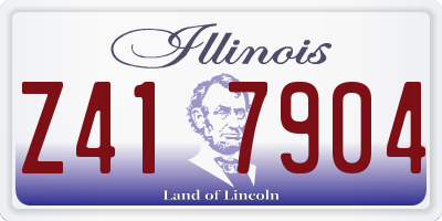 IL license plate Z417904