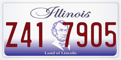 IL license plate Z417905