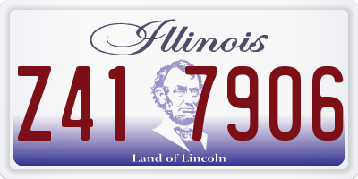 IL license plate Z417906