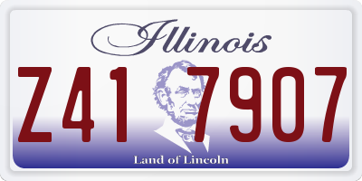 IL license plate Z417907