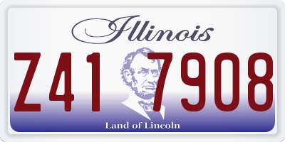 IL license plate Z417908